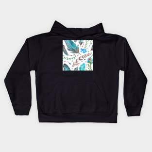 Feathered Floral Kids Hoodie